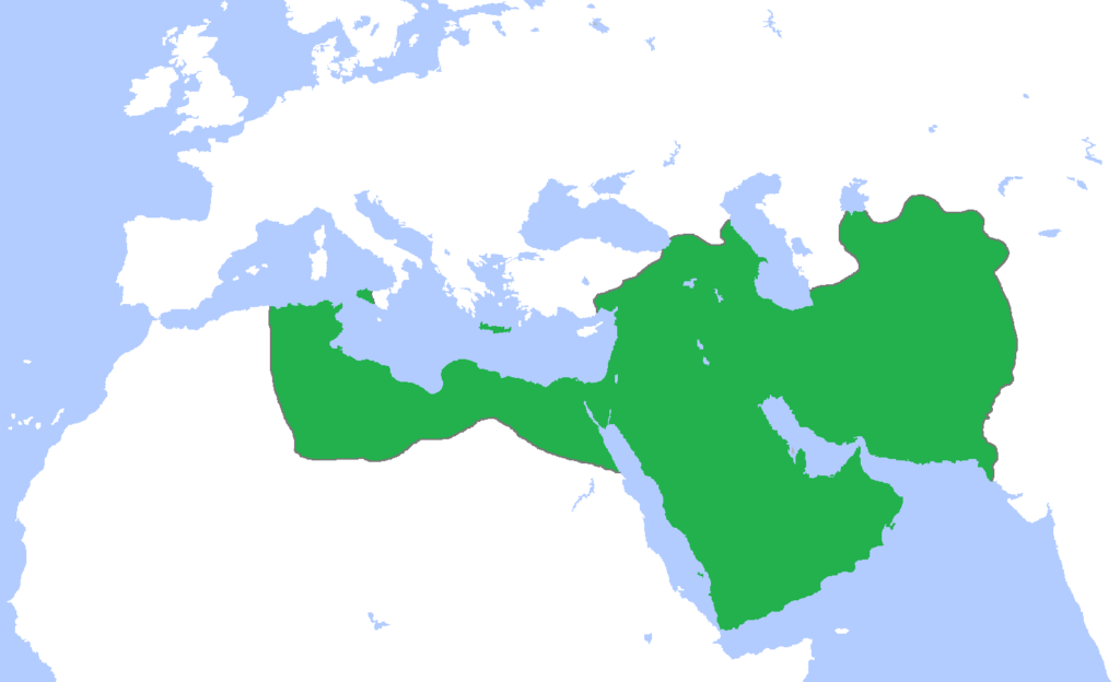 A map of the Abbasid empire (The map taken from https://www.worldhistory.org/image/12000/map-of-the-abbasid-empire/)
