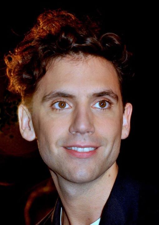 image of the face of Mika a singer-songwriter 