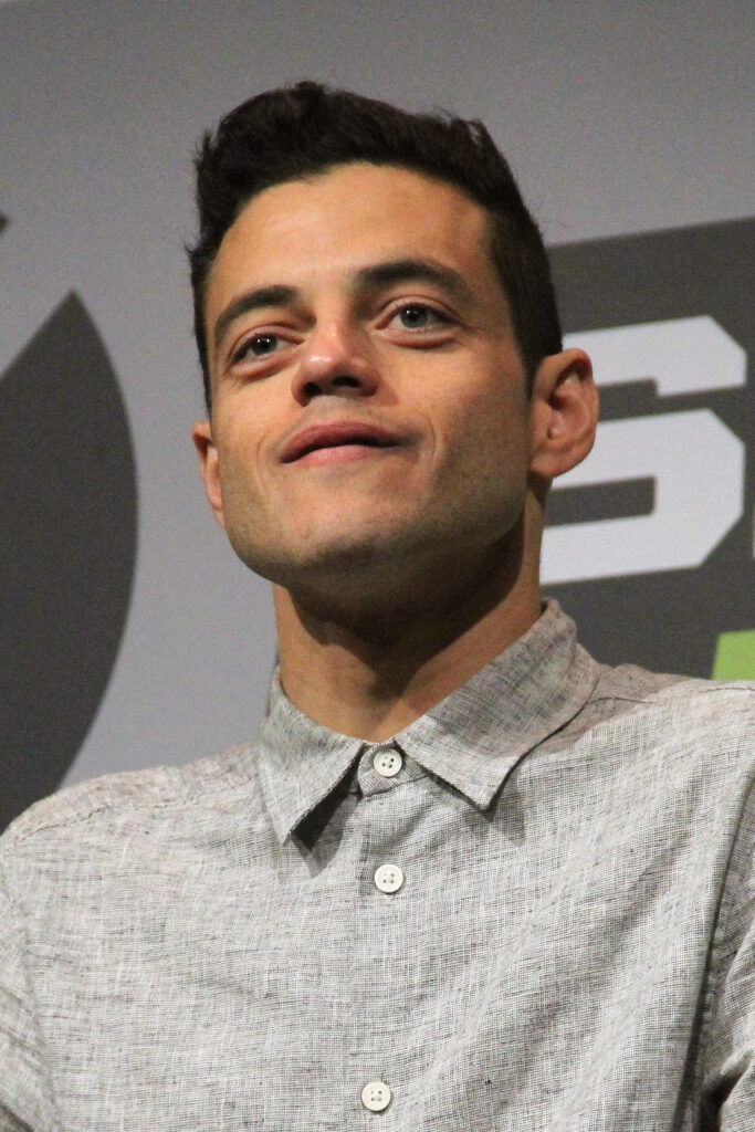 image of the face of Rami Malek an Egyptian American actor and one of Famous Arab Americans
