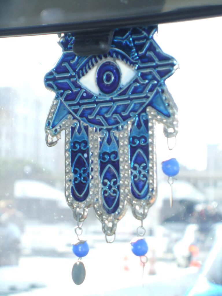 A hanging hamsa in Tunisia