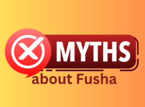 An image with phrase on says: myths about Fusha