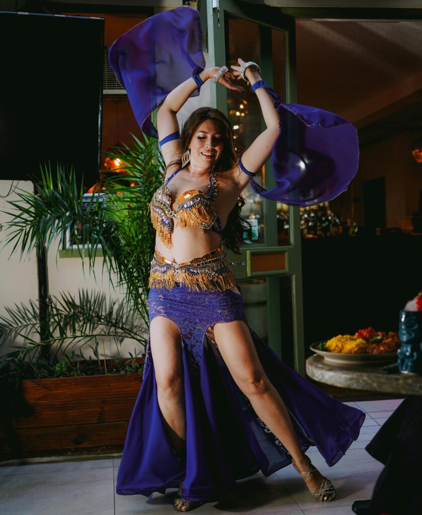 An Arab belly dancer