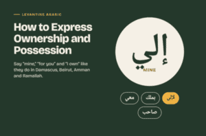 possession in Levantine Arabic